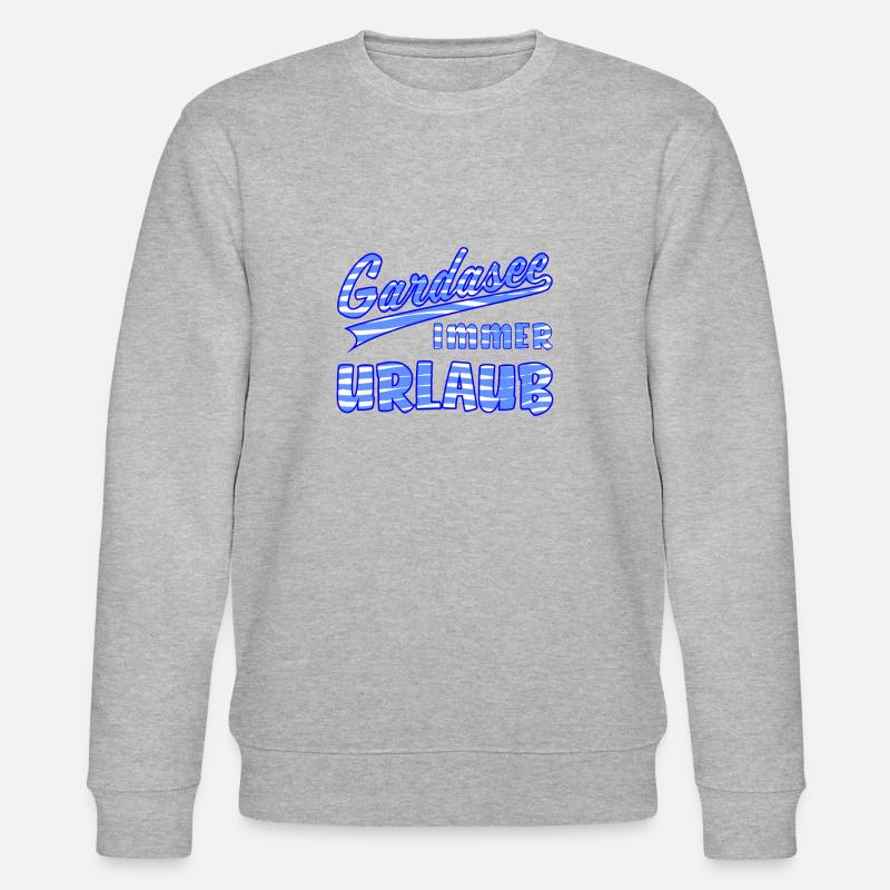 GARDASEE IMMER URLAUB - Stanley/Stella Unisex Bio-Sweatshirt CHANGER  - Grau meliert