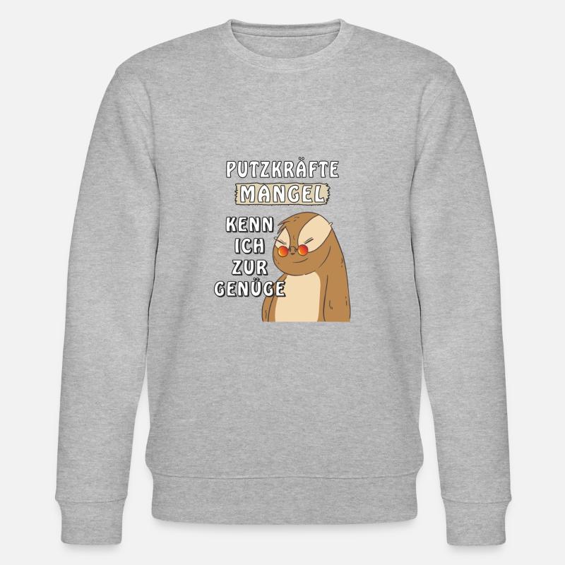 FAULTIER PUTZKRÄFTE MANGEL - Stanley/Stella Unisex Bio-Sweatshirt CHANGER  - Grau meliert