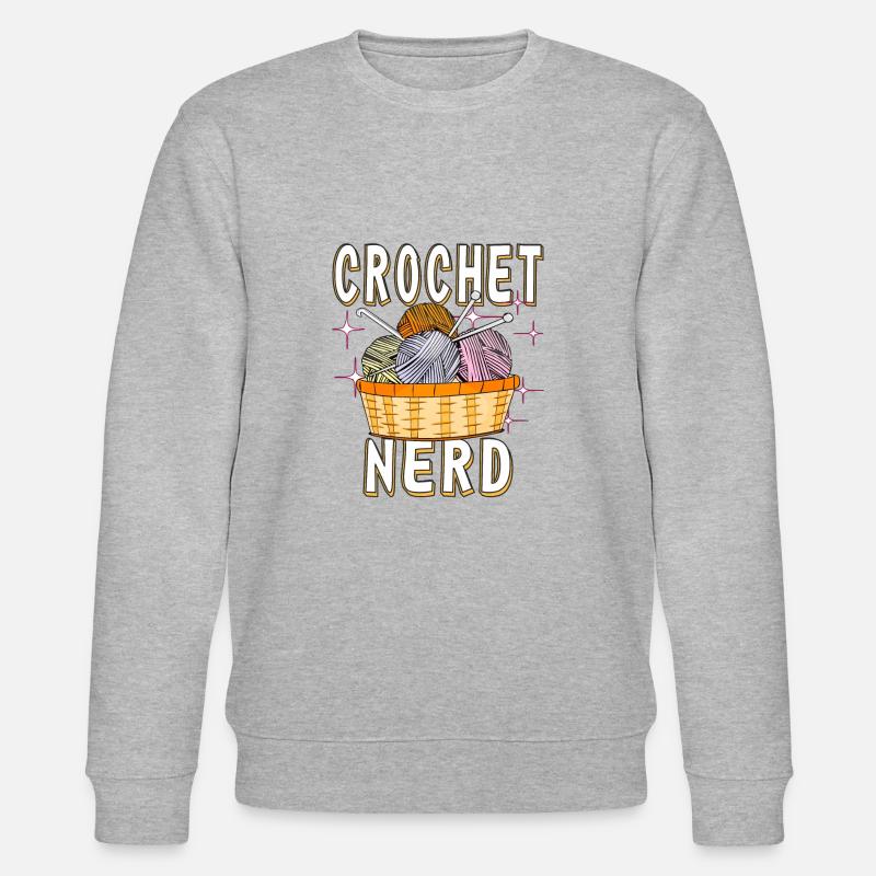 CROCHET NERD - Stanley/Stella Unisex Bio-Sweatshirt CHANGER  - Grau meliert