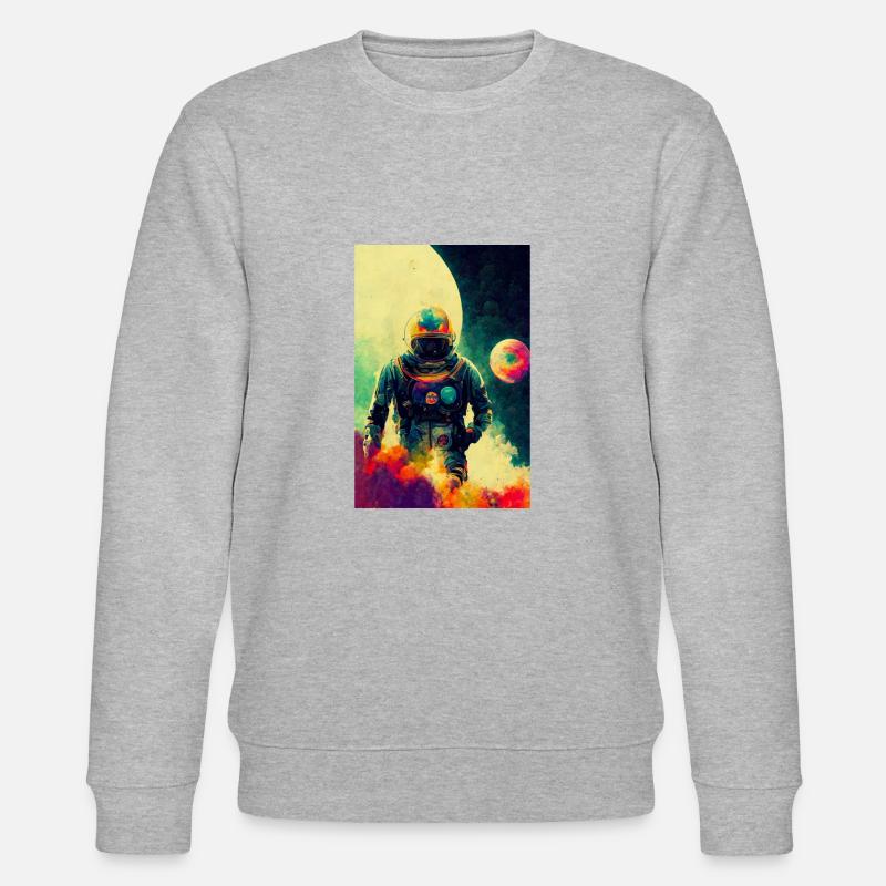 Astronaut Grunge-Style Candy-Pop - Stanley/Stella Unisex Bio-Sweatshirt CHANGER - Grau meliert