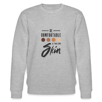 Ermutigende Positivität Inspirierender Motivator - Stanley/Stella Unisex Bio-Sweatshirt CHANGER  - Grau meliert - Vorne - Nik (191cm) & Marisol (170cm)