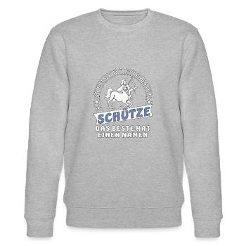 SCHÜTZE - Stanley/Stella Unisex Bio-Sweatshirt CHANGER  - Grau meliert - Vorne - Nik (191cm) & Marisol (170cm)