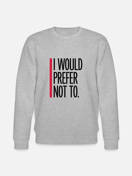 I prefer not to - Stanley/Stella CHANGER Unisex Organic Sweatshirt - heather grey
