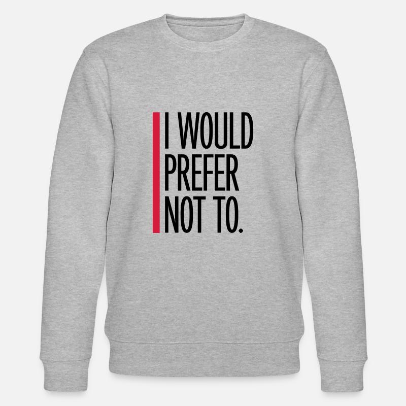 I prefer not to - Stanley/Stella Unisex Bio-Sweatshirt CHANGER - Grau meliert