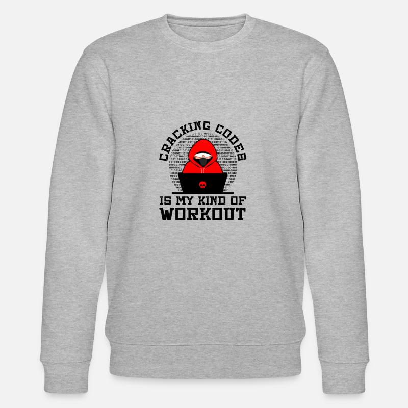 Cybersecurity Professional Hacker Cracking Codes - Stanley/Stella Unisex Bio-Sweatshirt CHANGER  - Grau meliert