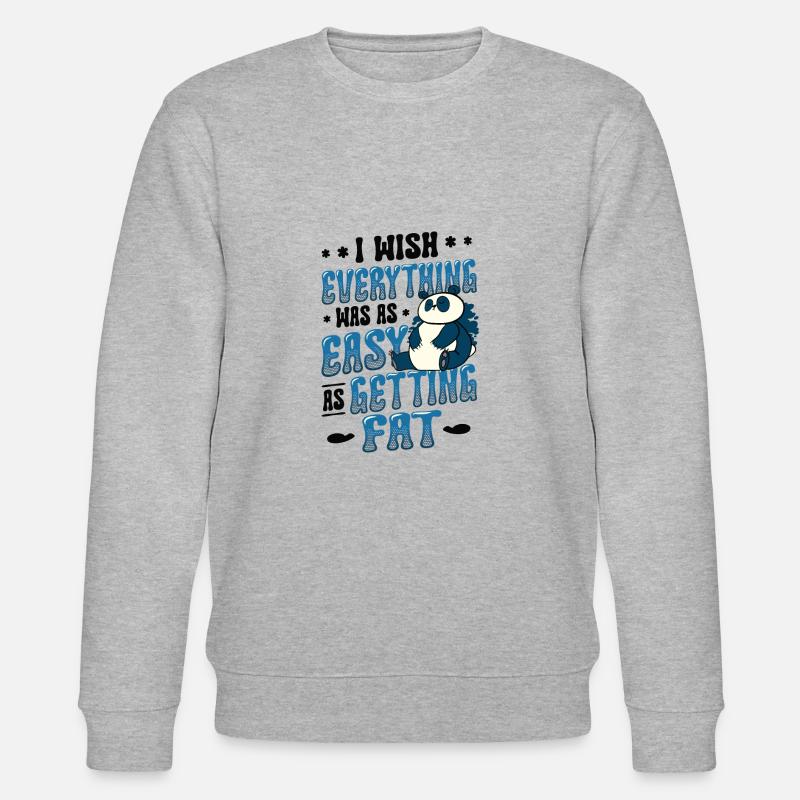 Auto-ironie surpoids en gras - Sweat bio CHANGER Stanley/Stella Unisexe - gris chiné