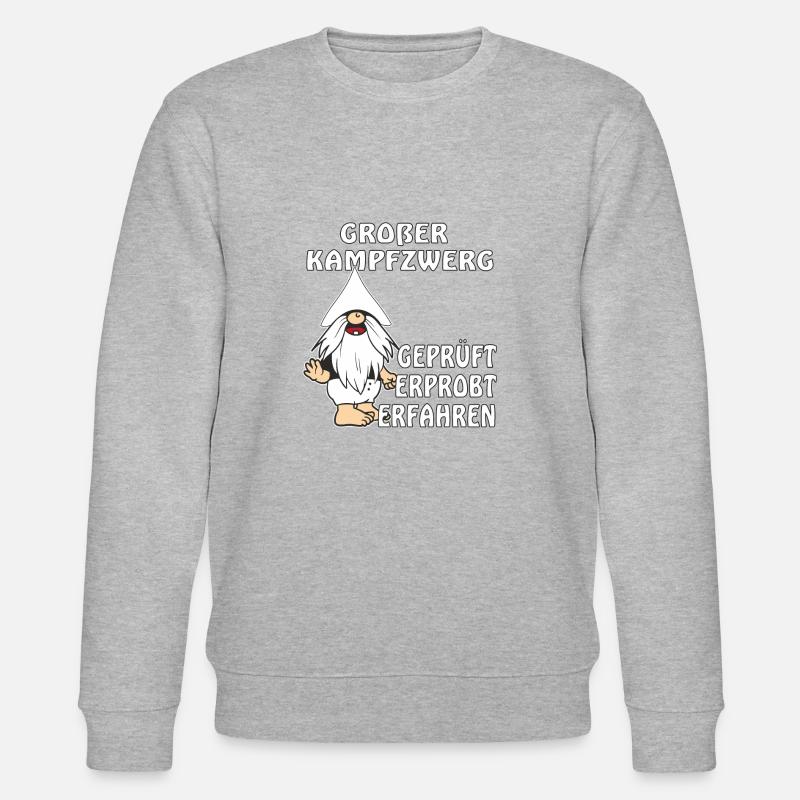 GROßER KAMPFZWERG - Stanley/Stella Unisex Bio-Sweatshirt CHANGER  - Grau meliert