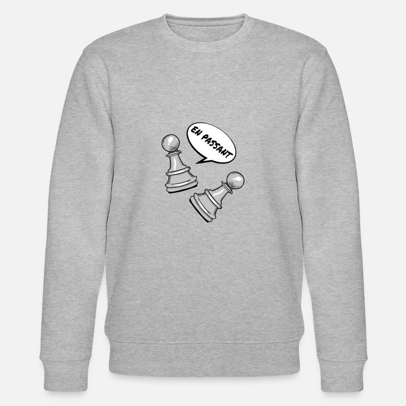Schach en passant - Stanley/Stella Unisex Bio-Sweatshirt CHANGER  - Grau meliert