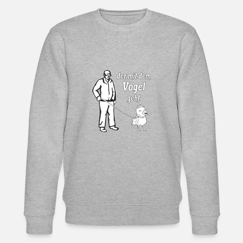 DER MIT DEM VOGEL GEHT - Stanley/Stella Unisex Bio-Sweatshirt CHANGER  - Grau meliert