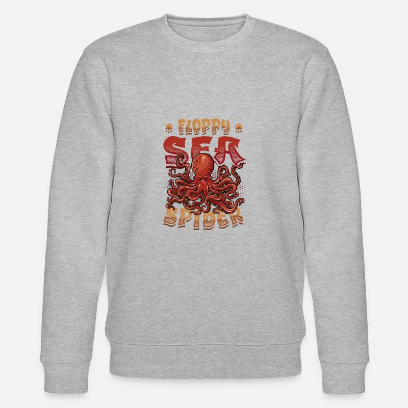 Floppy Sea Spider Octopus - Stanley/Stella CHANGER Unisex Organic Sweatshirt - heather grey