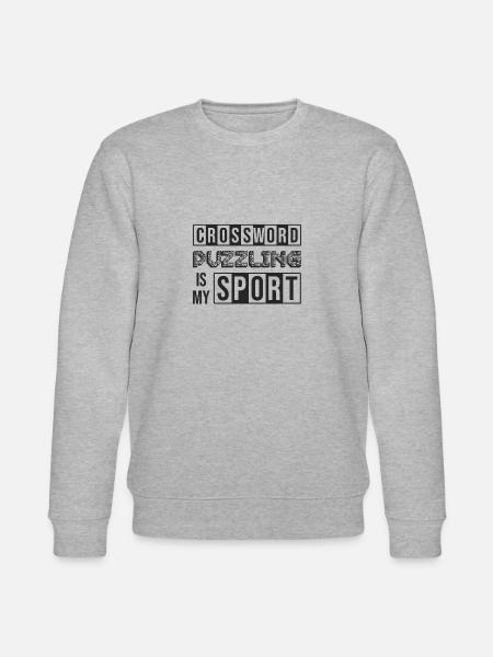 Krydsord er min sport - Stanley/Stella økologisk unisex-sweatshirt CHANGER  - grå meleret