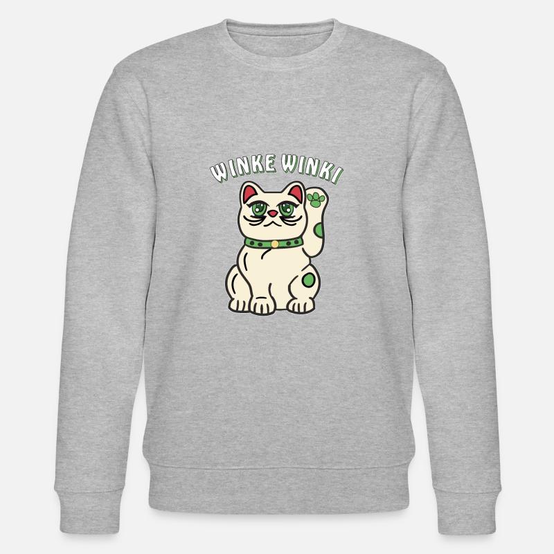 CHAT AGITANT WINKI - Sweat bio CHANGER Stanley/Stella Unisexe - gris chiné