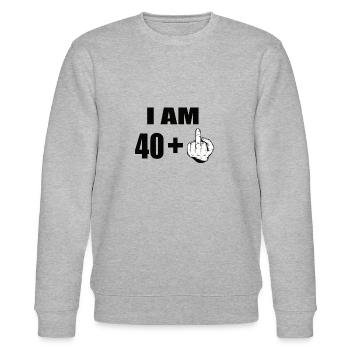 41 Geburtstag - Stanley/Stella Unisex Bio-Sweatshirt CHANGER  - Grau meliert - Vorne - Nik (191cm) & Marisol (170cm)