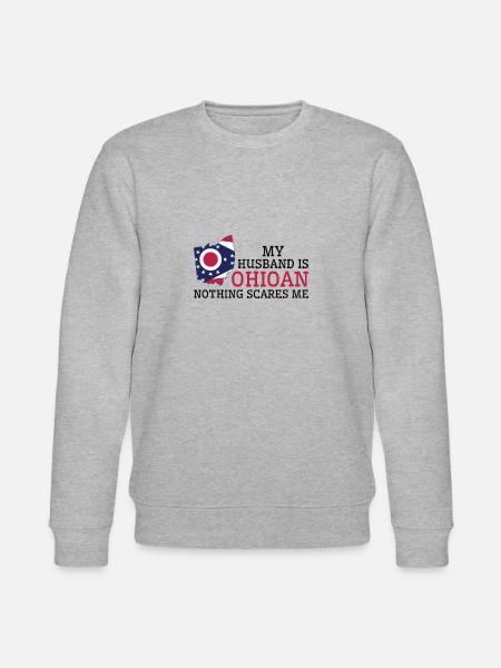 Intet skræmmer mig Ohioan Mand Ohio - Stanley/Stella økologisk unisex-sweatshirt CHANGER  - grå meleret