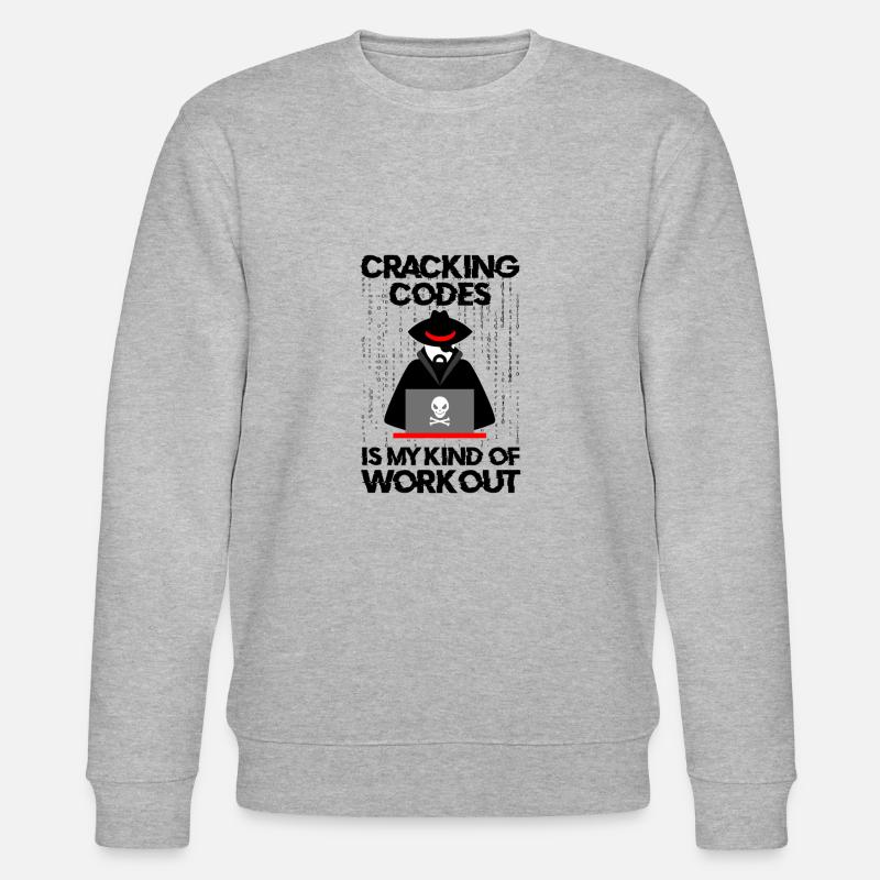 Cybersecurity Professional Hacker Cracking Codes - Stanley/Stella CHANGER Unisex Organic Sweatshirt - heather grey