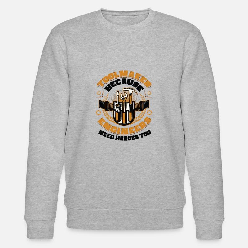 Toolmakers, engineers also need heroes - Stanley/Stella CHANGER Unisex Organic Sweatshirt - heather grey