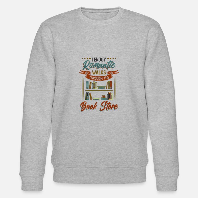 Romantische Spaziergänge Durch Den Buchladen - Stanley/Stella Unisex Bio-Sweatshirt CHANGER  - Grau meliert