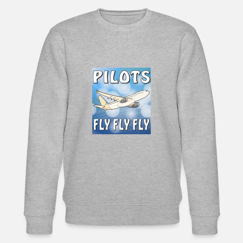 PILOTES D’AVION FLY FLY FLY - Sweat bio CHANGER Stanley/Stella Unisexe - gris chiné