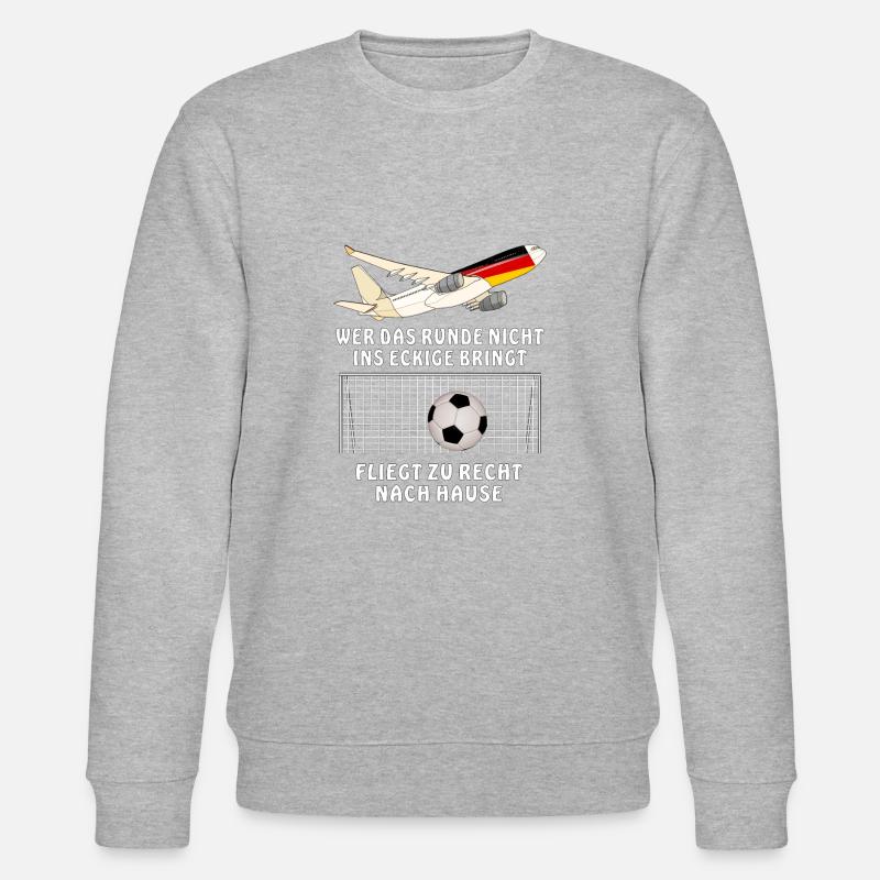 FUSSBALL HEIMFLUG - Stanley/Stella Unisex Bio-Sweatshirt CHANGER  - Grau meliert