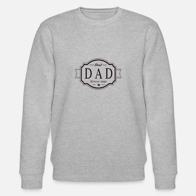 Best dad since 1991 - Stanley/Stella CHANGER Unisex Organic Sweatshirt - heather grey