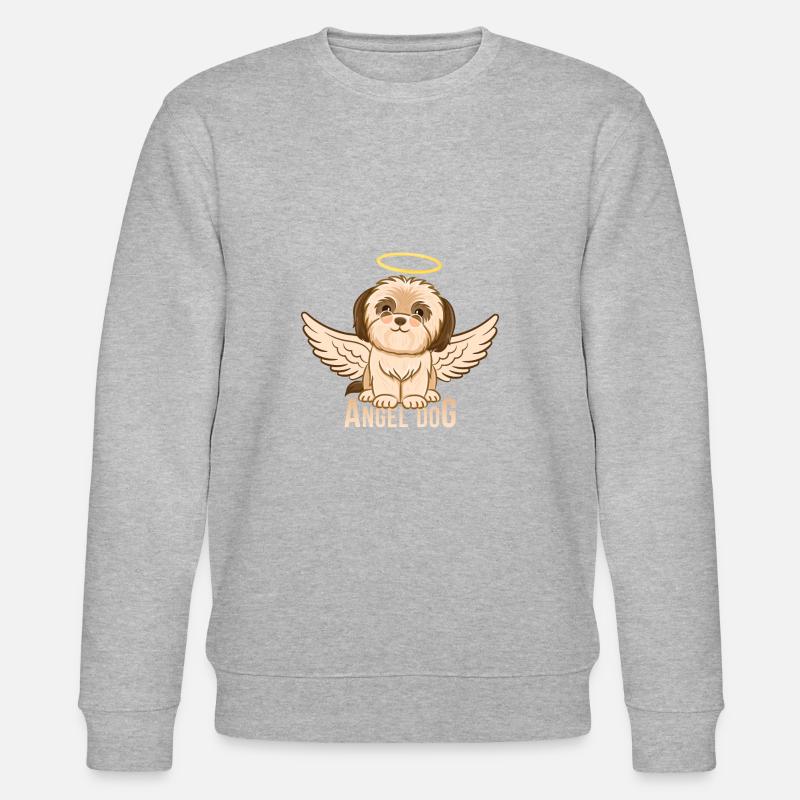 Engelshund - Stanley/Stella Unisex Bio-Sweatshirt CHANGER - Grau meliert