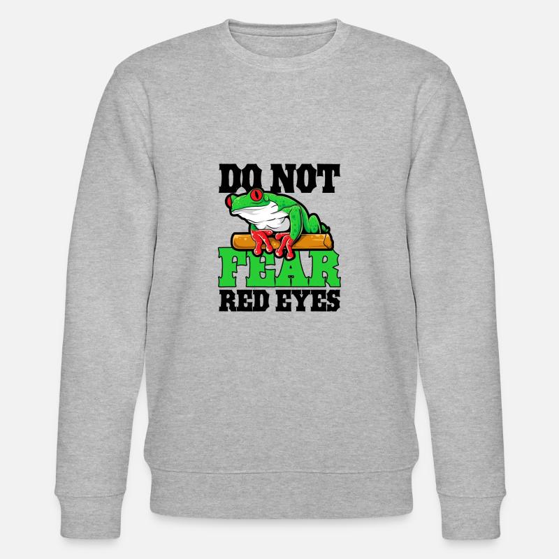 Rotäugiger Laubfrosch Niedliches - Stanley/Stella Unisex Bio-Sweatshirt CHANGER - Grau meliert