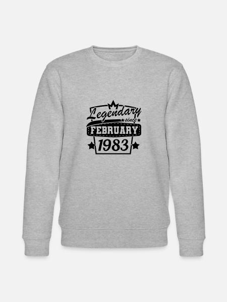 Février 1983 Anniversaire Rétro - Sweat bio CHANGER Stanley/Stella Unisexe - gris chiné