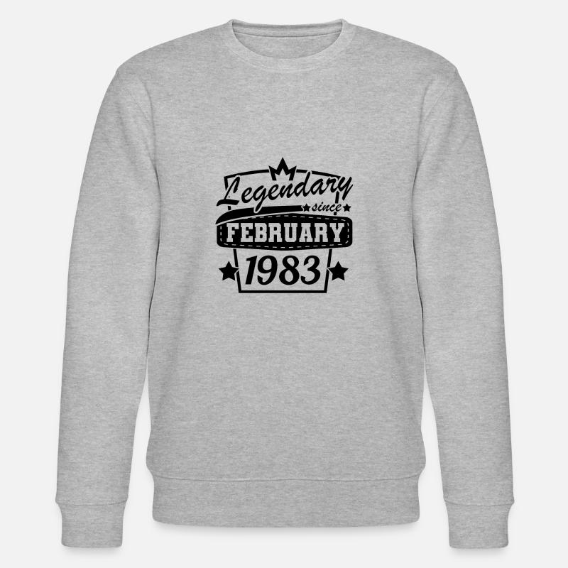 Février 1983 Anniversaire Rétro - Sweat bio CHANGER Stanley/Stella Unisexe - gris chiné