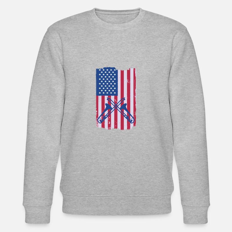 Trombone Teacher Trombonist Player Funny - Stanley/Stella CHANGER Unisex Organic Sweatshirt - heather grey