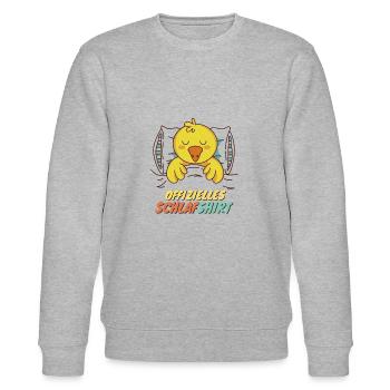 Offizielles Schlafshirt - Lustiges Design - Stanley/Stella Unisex Bio-Sweatshirt CHANGER  - Grau meliert - Vorne - Nik (191cm) & Marisol (170cm)