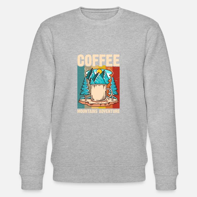 Coffee Mountains Abenteuer - Stanley/Stella Unisex Bio-Sweatshirt CHANGER  - Grau meliert