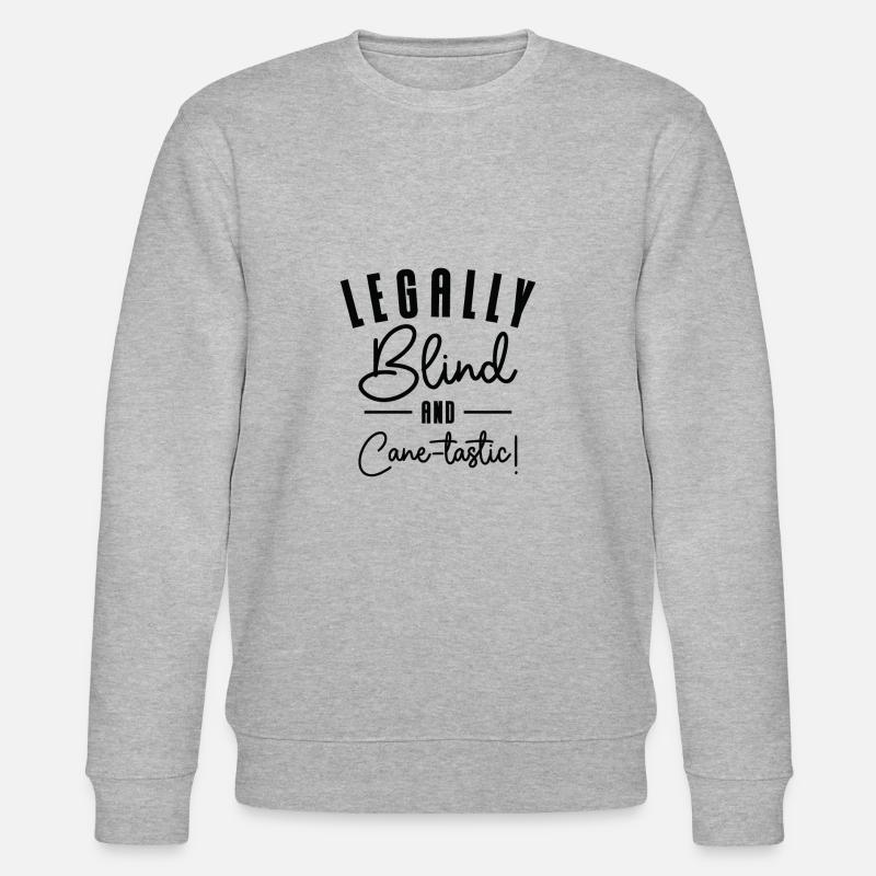 Braille Blind Blindness Awareness Visually - Stanley/Stella CHANGER Unisex Organic Sweatshirt - heather grey
