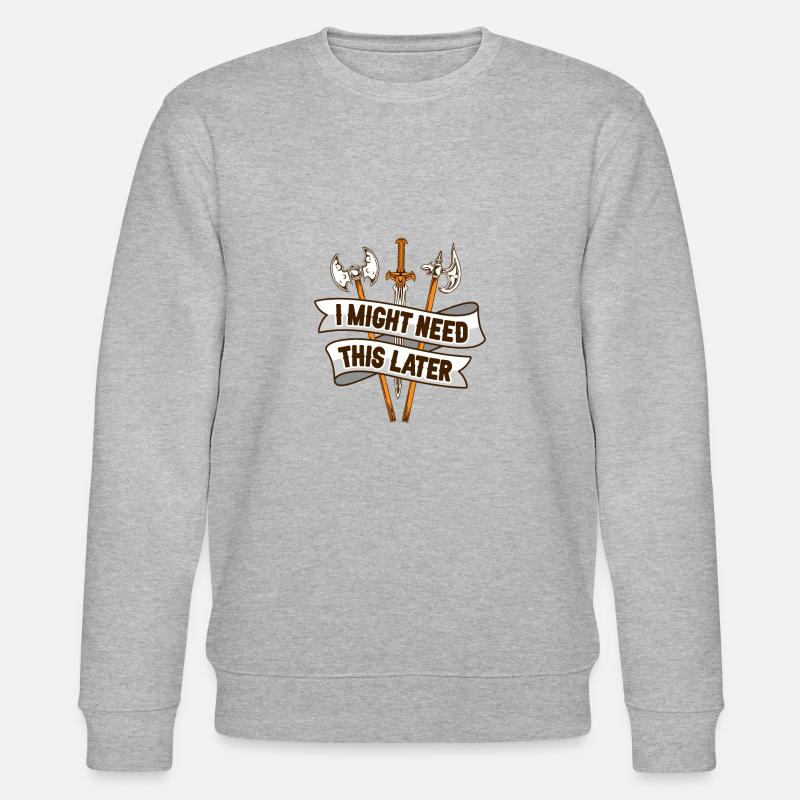 Larp Rpg Rollenspiel Design Larper - Stanley/Stella Unisex Bio-Sweatshirt CHANGER  - Grau meliert