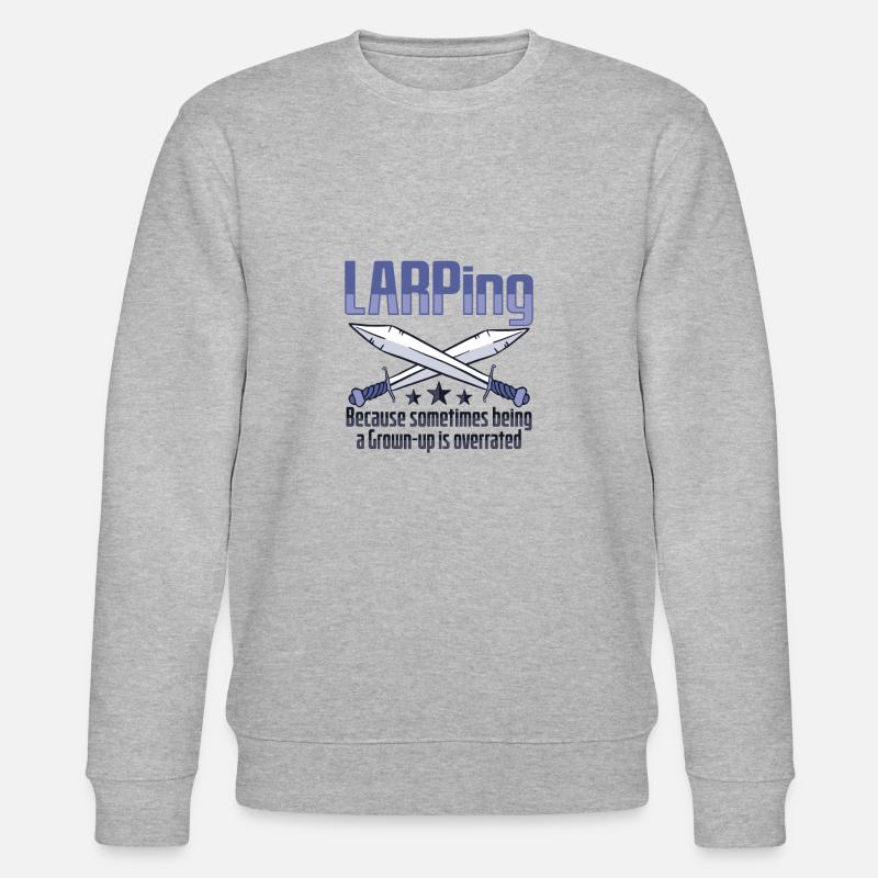 Larp Larping Rollenspiel-design Larper - Stanley/Stella Unisex Bio-Sweatshirt CHANGER  - Grau meliert