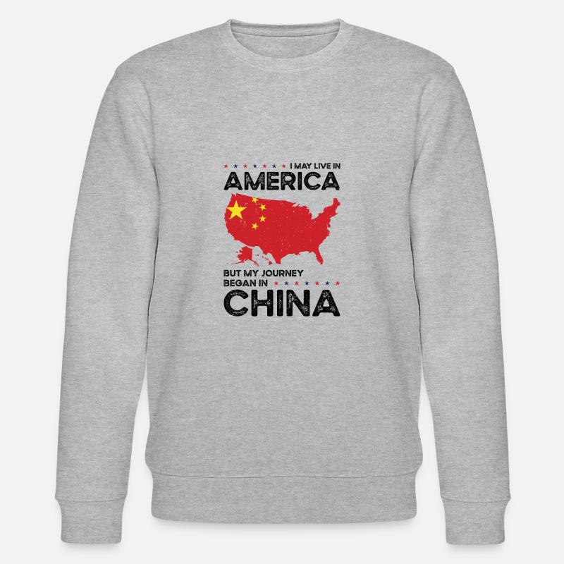 Né chinois Chine États-Unis - Sweat bio CHANGER Stanley/Stella Unisexe - gris chiné