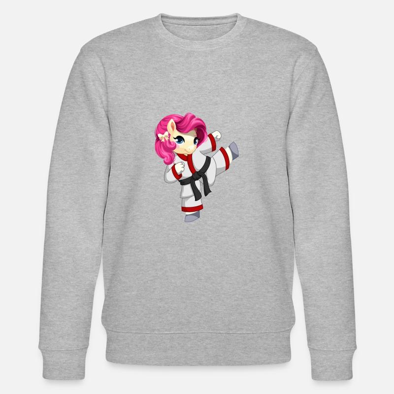 Karate Einhorn - Stanley/Stella Unisex Bio-Sweatshirt CHANGER  - Grau meliert