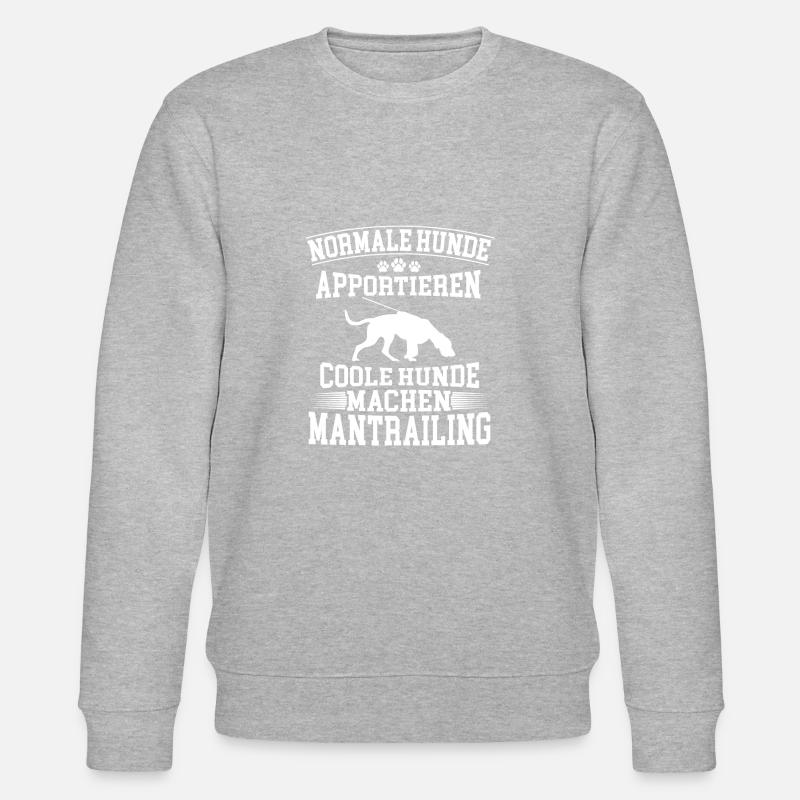 Personensuchhund coole Hunde machen Mantrailing - Stanley/Stella Unisex Bio-Sweatshirt CHANGER - Grau meliert