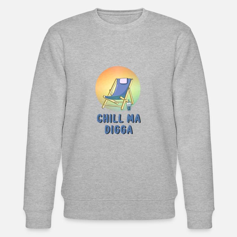 Chill ma digga - Stanley/Stella Unisex Bio-Sweatshirt CHANGER  - Grau meliert
