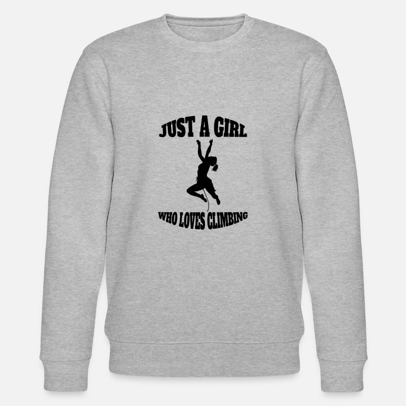 Kletterer Bergsteigen Berg Bergklettern Klettern - Stanley/Stella Unisex Bio-Sweatshirt CHANGER  - Grau meliert