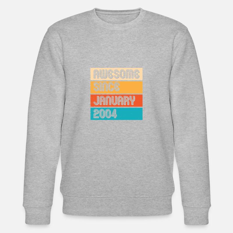 Génial depuis janvier 2004 - Sweat bio CHANGER Stanley/Stella Unisexe - gris chiné