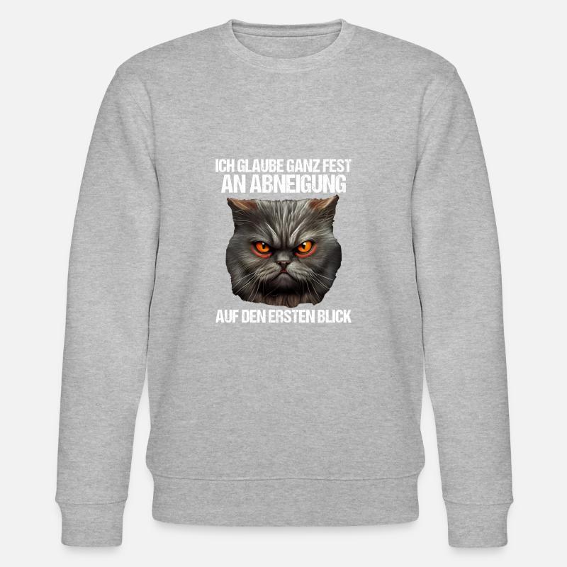 Katze Kätzchen Katzenhalter Katzen Sarkasmus - Stanley/Stella Unisex Bio-Sweatshirt CHANGER  - Grau meliert