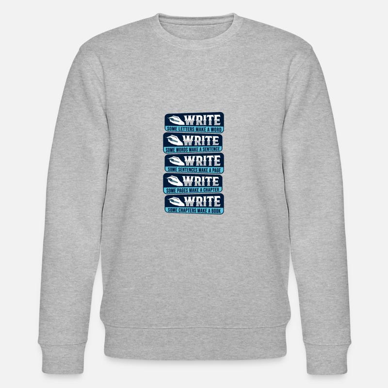 Romanautorin Inspiration Autor - Stanley/Stella Unisex Bio-Sweatshirt CHANGER  - Grau meliert