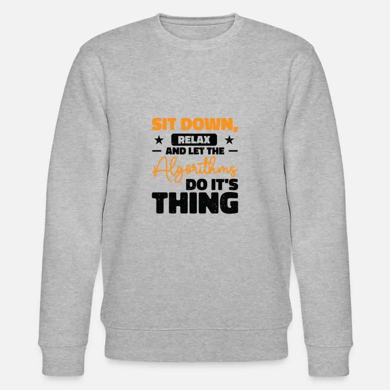 Computer Algorithmus Programmierer Künstliche - Stanley/Stella Unisex Bio-Sweatshirt CHANGER  - Grau meliert