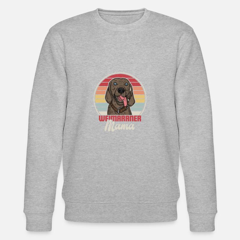 Hundehalter Weimaraner Welpe Hunde Spruch - Stanley/Stella Unisex Bio-Sweatshirt CHANGER  - Grau meliert