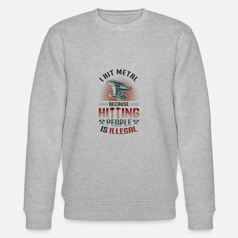 Hit Metal, Blacksmith - Stanley/Stella Unisex Bio-Sweatshirt CHANGER  - Grau meliert