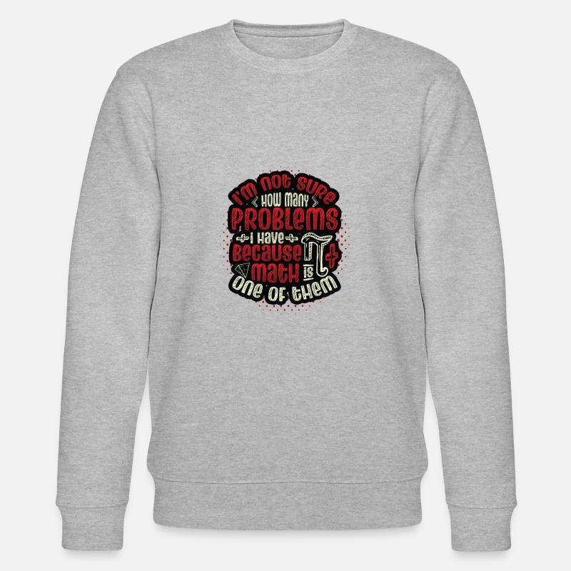 Anti-math haters, Funny math - Stanley/Stella CHANGER Unisex Organic Sweatshirt - heather grey