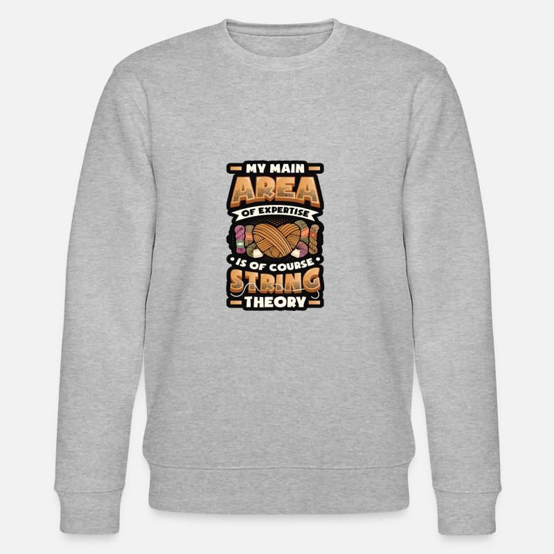 Funny Yarn Lover, Häkeln - Stanley/Stella Unisex Bio-Sweatshirt CHANGER  - Grau meliert