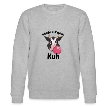 Kuh Lüstig - Stanley/Stella Unisex Bio-Sweatshirt CHANGER  - Grau meliert - Vorne - Nik (191cm) & Marisol (170cm)