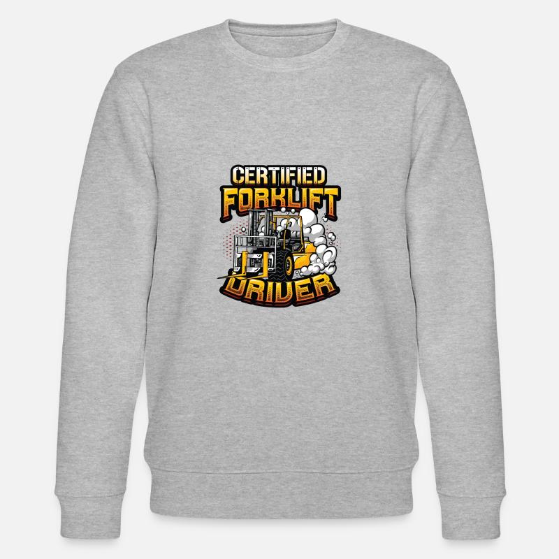 Certified forklift driver - Stanley/Stella CHANGER Unisex Organic Sweatshirt - heather grey
