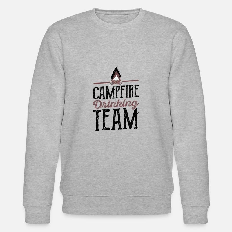 Campfire Drinking Team Camping Camper - Stanley/Stella CHANGER Unisex Organic Sweatshirt - heather grey